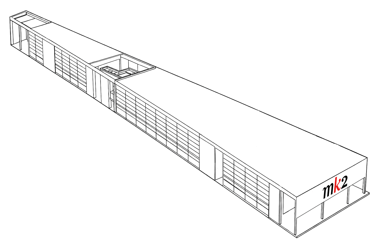 Croquis isométrique du futur mk2 bibliothèque.